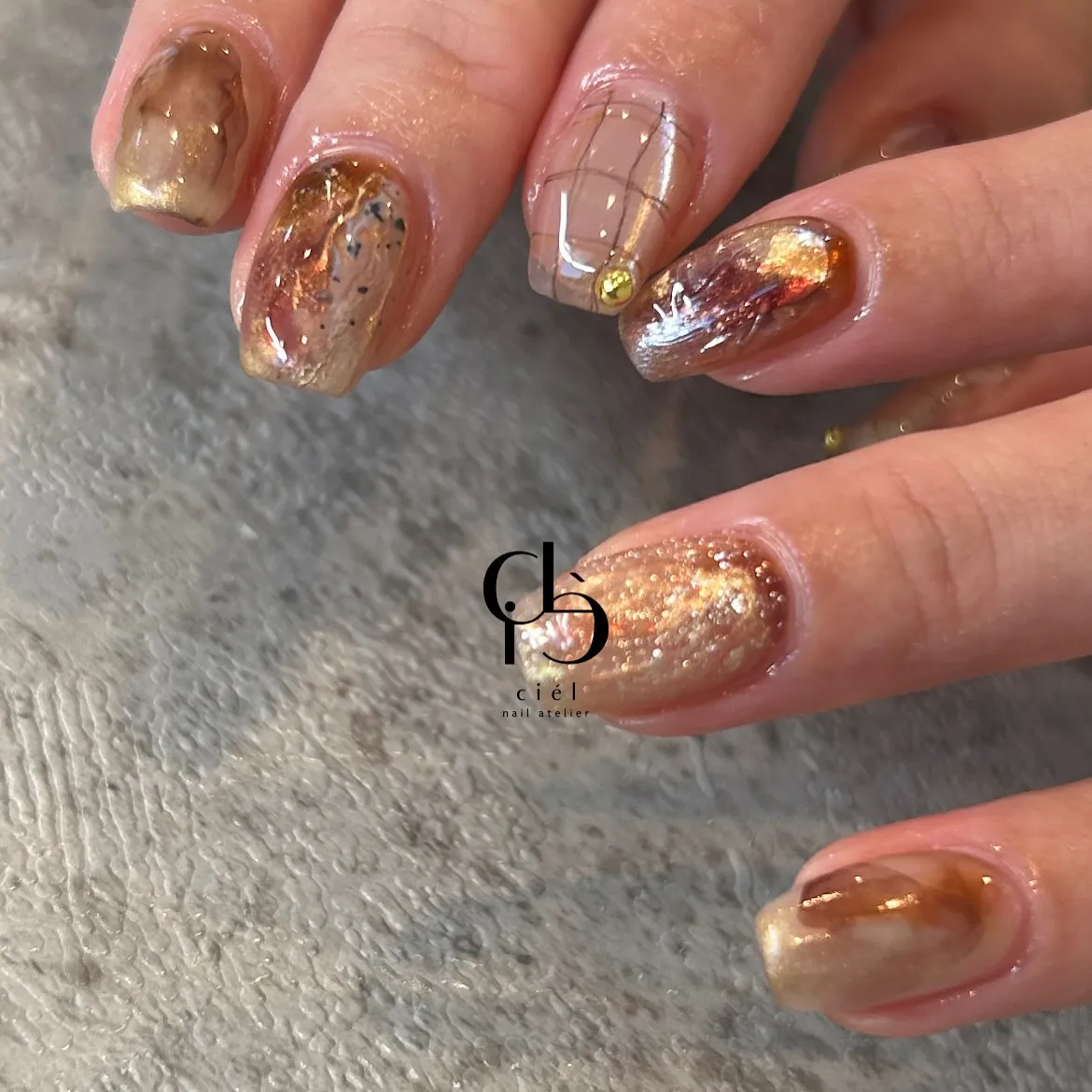 ネイリスト仲間からのおまかせオーダーは嬉しい☺️