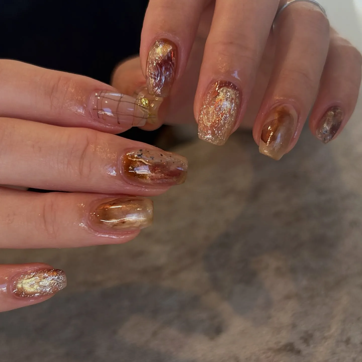 ネイリスト仲間からのおまかせオーダーは嬉しい☺️