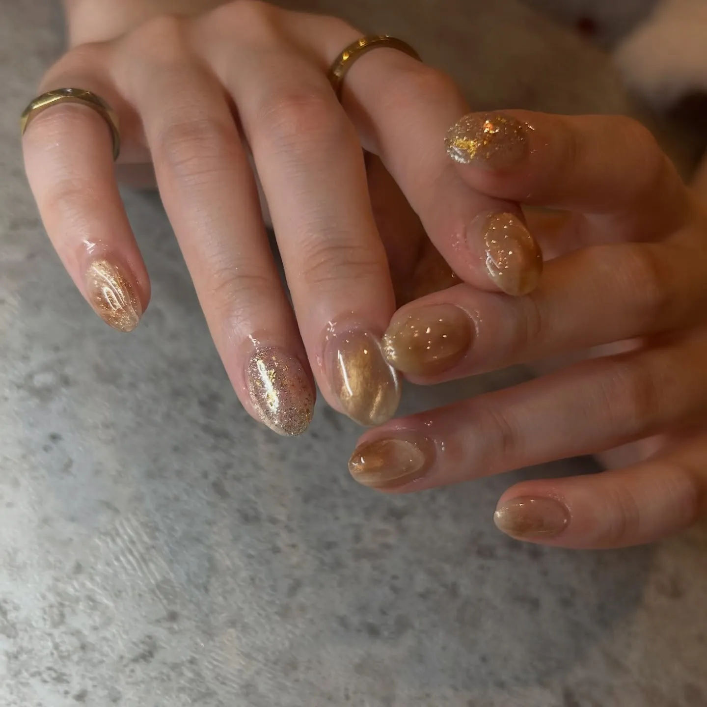 ずっと職業柄ネイルができなかったお客様🌼